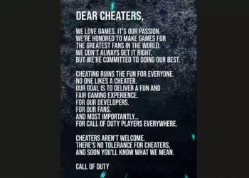 Call of Duty sends clear warning cheaters, watch out!