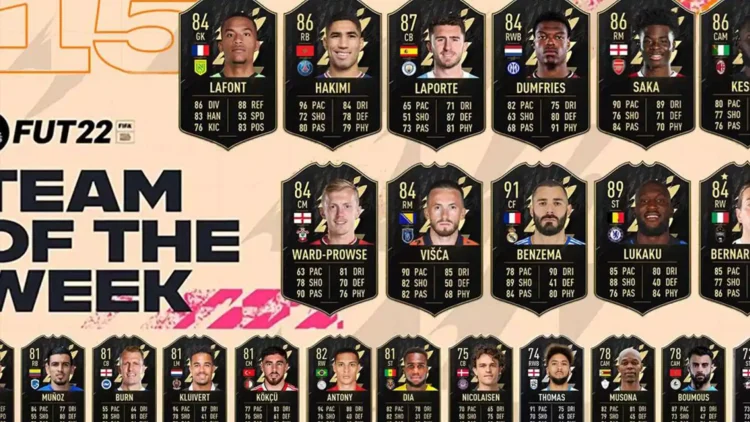#FIFA 22 #TOTW 15 #Benzema, #Lukaku and #Laporte are the stars of the last Team of the Week 2021