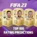FIFA 23 Top 100 Rating Predictions