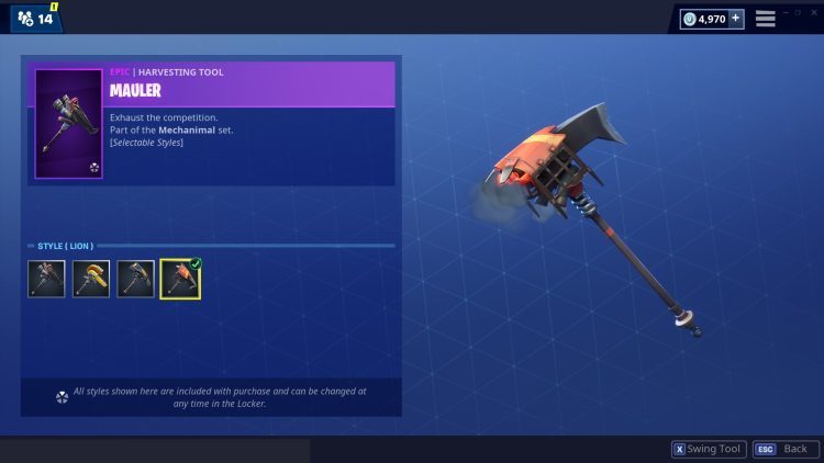 Fortnite Pickaxes - Mauler