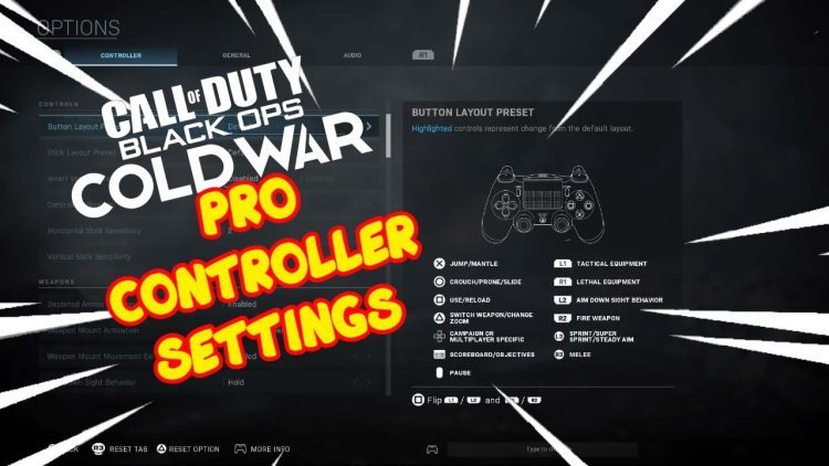Black Ops Cold War PRO settings for CONSOLE (PS4) Call Of Duty Cold War TICKS & TIPS
