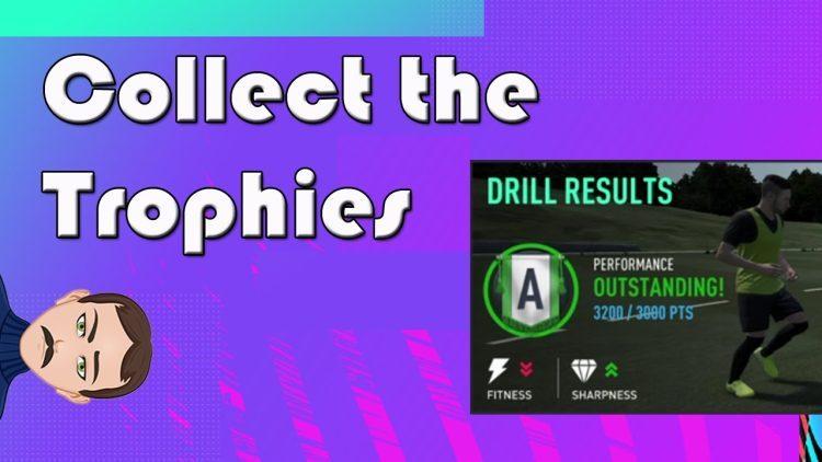 COLLECT THE TROPHIES - FIFA 21 How to Get A Rating in Training