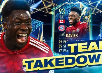 DAVIES AT STRIKER!!! 93 TOTS Alphonso Davies Team Takedown!