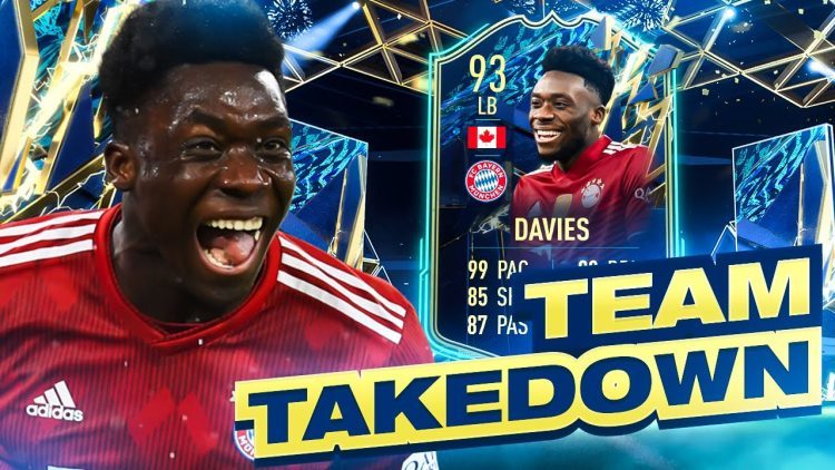 DAVIES AT STRIKER!!! 93 TOTS Alphonso Davies Team Takedown!