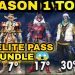 FREE FIRE SEASON 1 TO 31 ELITE PASS BUNDLE