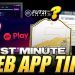 LAST MINUTE WEB APP TIPS! NO FULL DATABASE YET? FIFA 21 ULTIMATE TEAM
