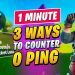 3 Quick Ways To COUNTER 0 PING WKEY PLAYERS! (Fortnite Tips & Tricks #Shorts)