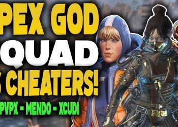 APEX GOD SQUAD vs AIMBOT CHEATER ft. Mendokusaii & xCudi