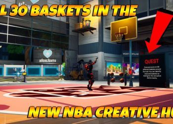 All Basket Locations In The NEW Fortnite Creative Hub! HOW TO FIND ALL 30 Baskets In The NBA Hub!