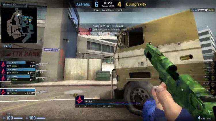 CS:GO POV Demo Astralis device (24/15) vs Complexity (de_overpass)