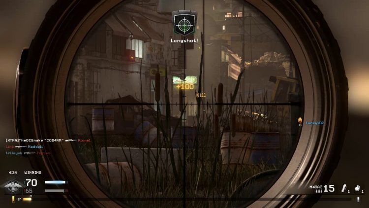 Call of Duty Modern Warfare Remastered Multiplayer Sniper Gameplay Almost Quad Feed