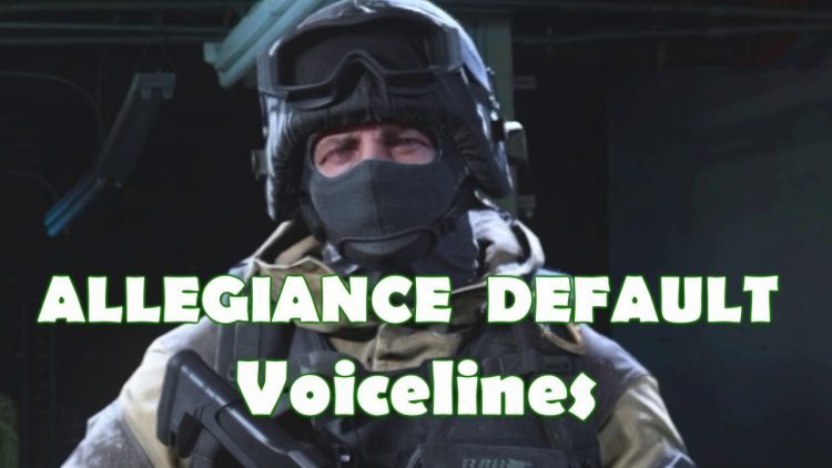 Call of Duty: Warzone – Operator "Allegiance Default Operator" Voicelines