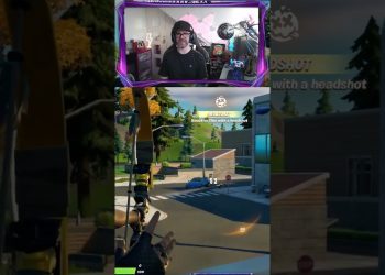Cheeky arrow straight through the windshield! Lara croft Fortnite Gameplay! #Shorts