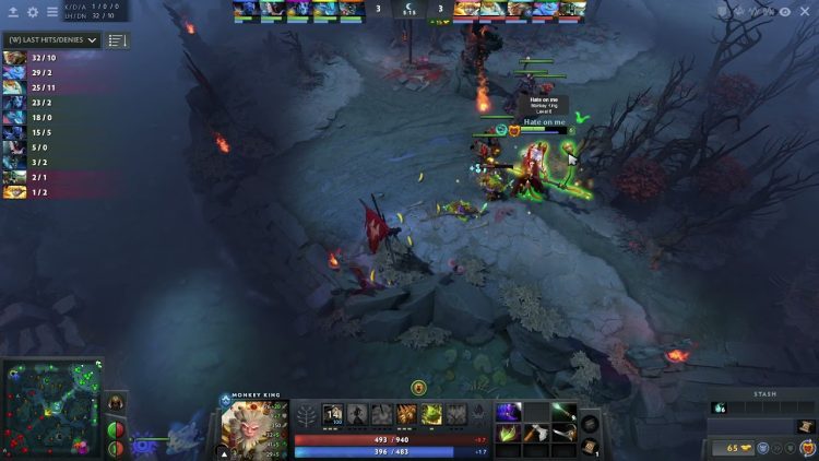 Chris Luck Monkey King Mid vs. Leshrac - Dota 2 Pros Laning