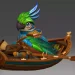 Cosmetics Dota 2- Lt. Squawkins Rowboat Upgrade