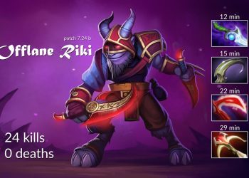 Dota 2 | Riki Offlane | 24 Kills - 0 Deaths | Patch 7.34 b Gameplay
