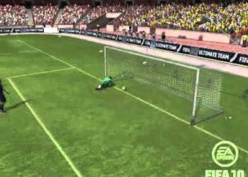 FIFA 10 - Robin van Persie hits player in goal celebration!