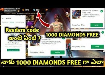 HOW TO GET FREE 1000 DIAMONDS IN FREE FIRE || FREE FIRE PLAYSTORE DIAMONDS TRICK IN TELUGU || REEDEM