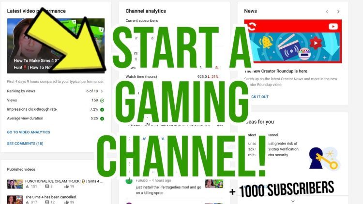 How to start a YouTube Gaming channel
