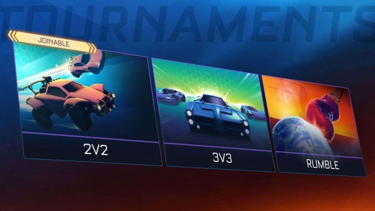 It is possible to play 2v2 tournaments in Rocket League