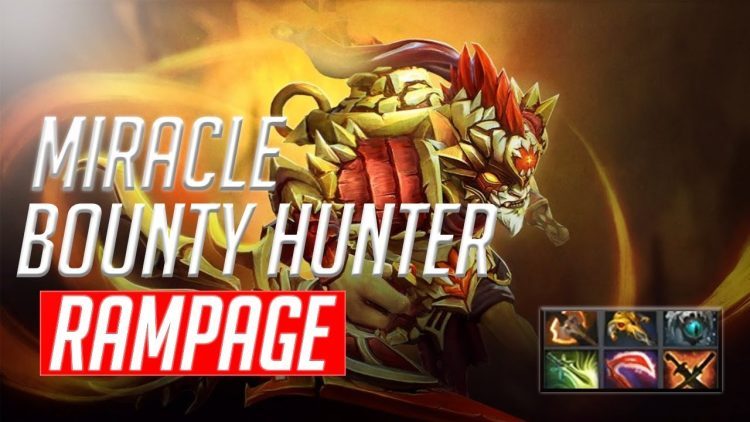Liquid [Miracle] Bounty Hunter Rampage  HARD CARRY Pro Game Play Dota 2 7.20e