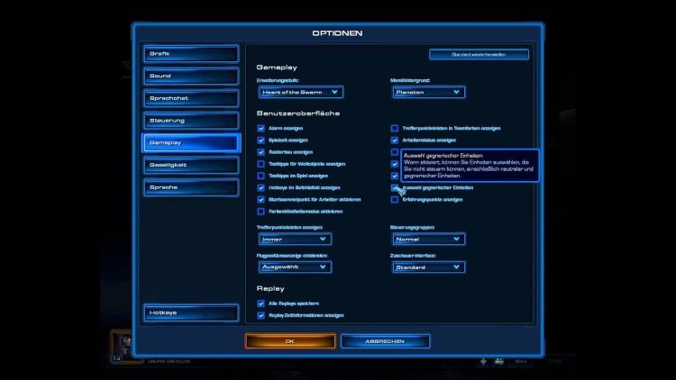 Meine StarCraft 2 Einstellungen
