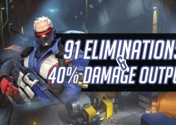Overwatch - GaleAdelade GodSoldier 76 With 91 Elimination and 40% Damage Output