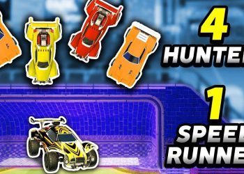 Rocket League Speedrunner VS 4 Hunters