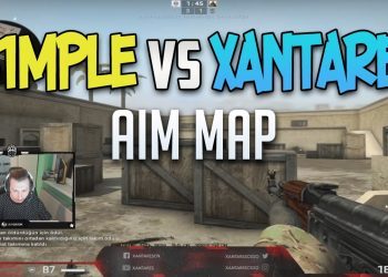 S1MPLE VS XANTARES 1v1 AIM MAP!