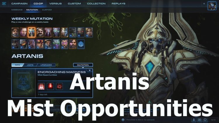Starcraft 2 Mutation: Protoss Artanis em Mist Opportunities