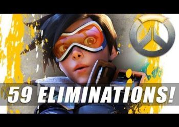 TRACER CRAZY 59 KILLS! Overwatch Online Gameplay