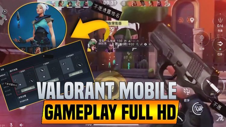 VAZOU VALORANT MOBILE GAMEPLAY FULL HD l CHARACTER SELECTION l HUD CONFIGURATION TEST ALPHA ANDROID