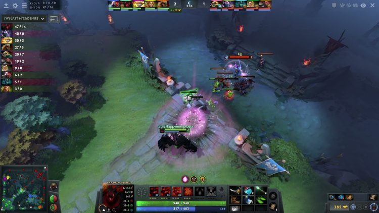 gpk Shadow Fiend Mid vs. Gh Templar Assassin - Dota 2 Pros Laning