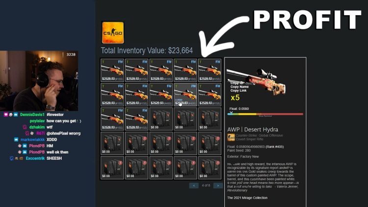 the steam market inventory