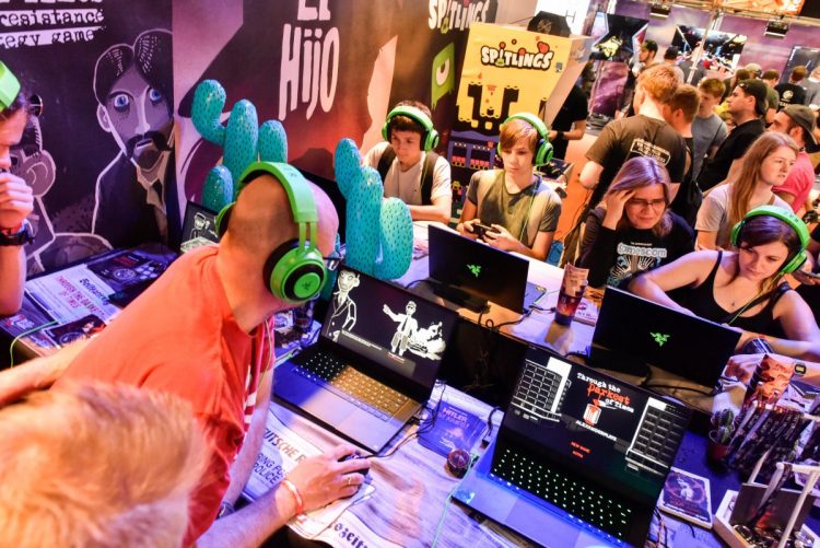 Games fair with games, events, cosplay