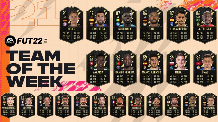 FIFA 22 TOTW 21: Neuer, Alba and Koulibaly get Team of the Week upgrades – eSportsNews eSports FIFA