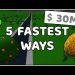 5 FASTEST Ways to get RICH On Bloxburg