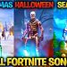 ALL FORTNITE THEME SONGS! *EMOTIONAL * (Season 1, Halloween, Christmas, Season 6)