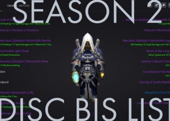 BIS LIST FOR DISC IN SEASON 2 TBC