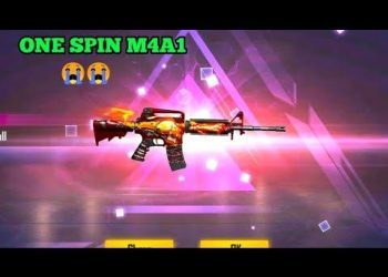Best Gun M4A1 New Skin - FLAMING SKULL For Auto Headshot | One Spin Weapon Royale - Garena Free fire