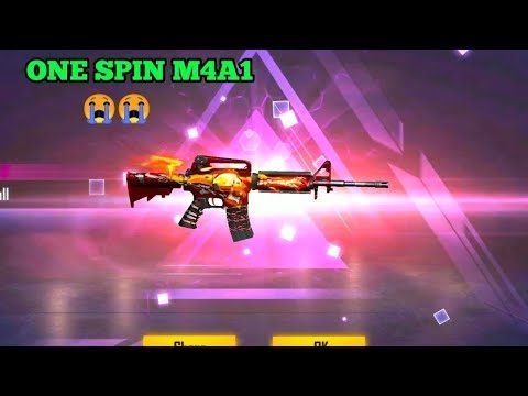 Best Gun M4A1 New Skin - FLAMING SKULL For Auto Headshot | One Spin Weapon Royale - Garena Free fire