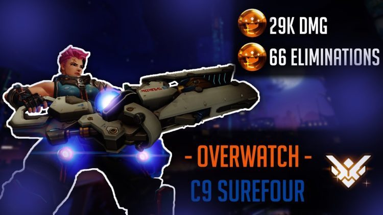 C9 Surefour Overwatch High Charge Pro Zarya  -Lijiang Tower Twitch Highlights