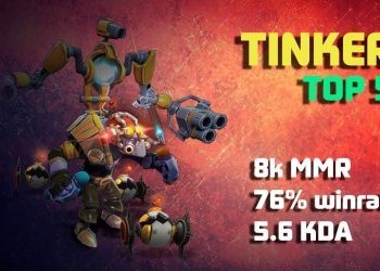 ChYuan dota2 Tinker 8k MMR. Top 5 ranking. KDA 23-3-18
