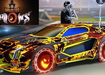 EPIC NEW HAUNTED HALLOWS ITEMS + Diamond Ranked Standard Rocket League Gameplay!!