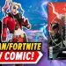 FORTNITE NEWS: BATMAN/FORTNITE CROSSOVER COMIC! NEW BATMAN & HARLEY QUINN SKINS! #SHORTS