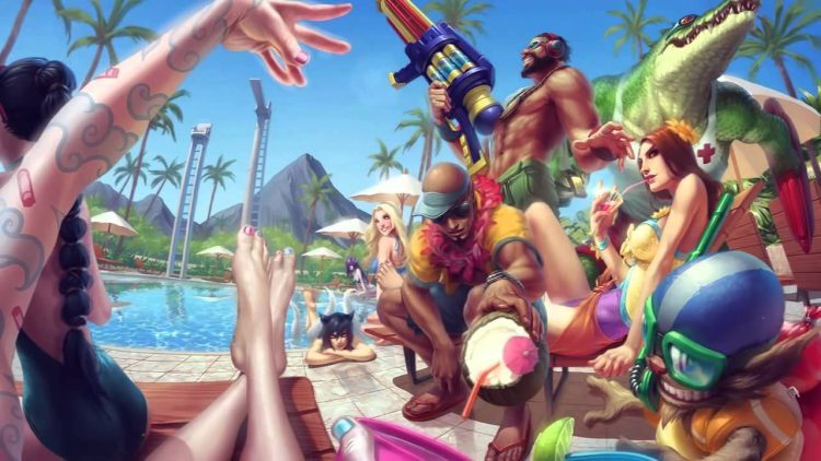 League of Legends POOL PARTY Login Screen