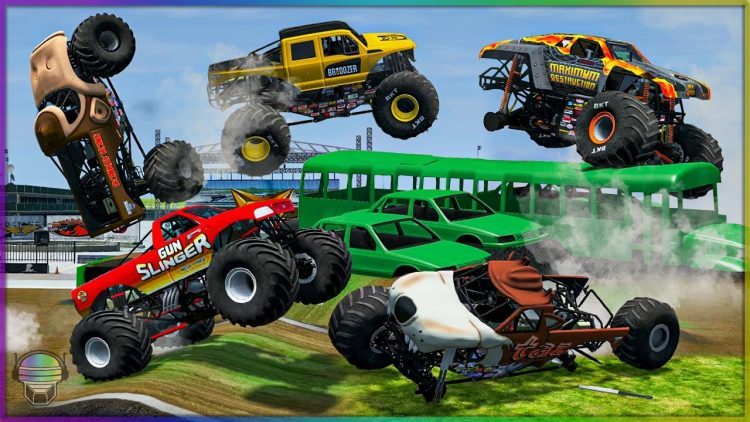 MONSTER TRUCKS ATTACK ATLANTA! | BeamNG Drive