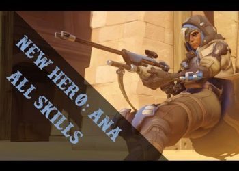 Overwatch: New Hero Ana - all Skills in Practice mode