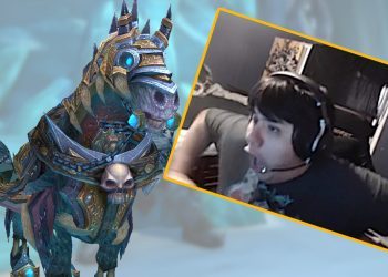 Player farms a super rare mount in WoW