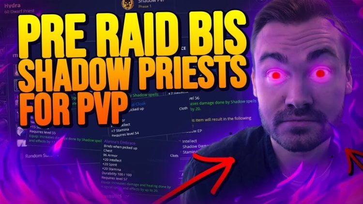 Pre Raid BIS PVP Gear for SHADOW Priests in Classic WoW Phase 1